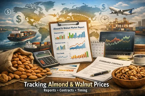 How Buyers Track Almond and Walnut Prices: Reports, Contracts, and Timing - Global Almond & Walnut Market — Atlas Nut Supply