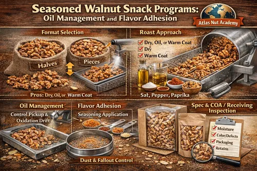 Seasoned Walnut Snack Programs: Oil Management and Flavor Adhesion - Walnut Industrial Applications — Atlas Nut Supply