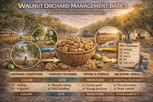 Walnut Orchard Management Basics: What Influences Kernel Quality - California Walnut Crop & Harvest — Atlas Nut Supply