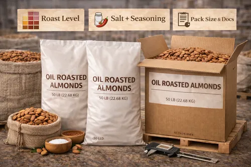 Bulk Oil roasted almonds for wholesale supply — Atlas Nut Supply
